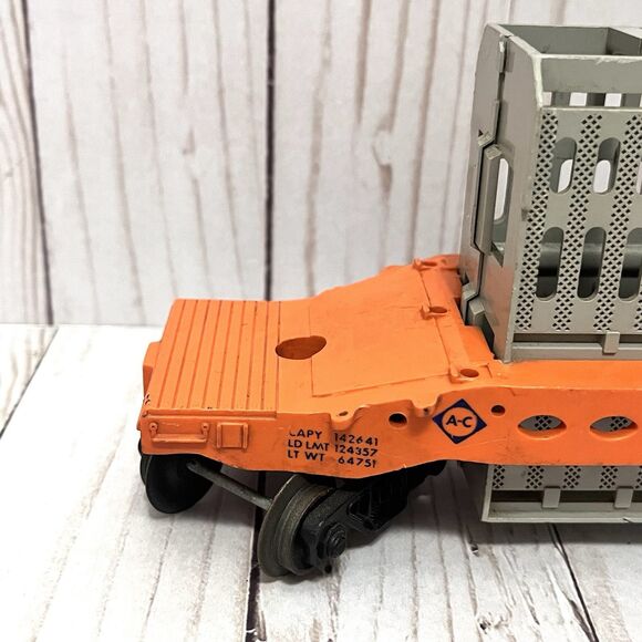 lionel: O Gauge: Allis-Chalmers ACMX 6519: Condenser Flat Car: Vintage 1958 - Picture 3 of 10